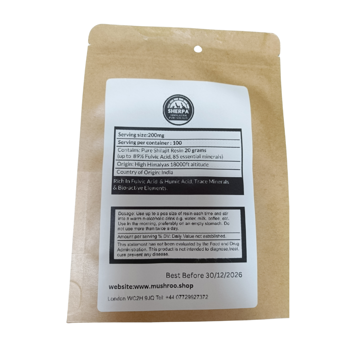 Shilajit Himalayan Resin 20 grams