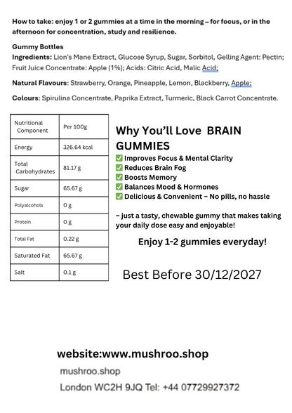 Brain Gummies Lion's Mane