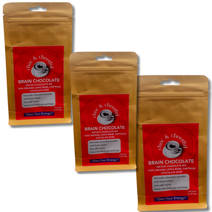 Brain Chocolate Lion's Mane Hot Chocolate Powder