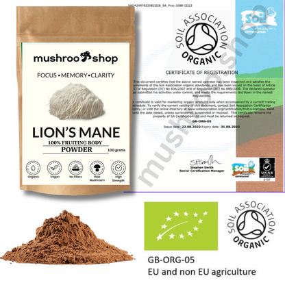 Lion's Mane Powder 100g Organic Certified Lab Tested