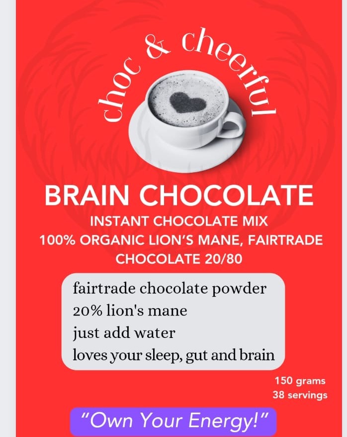 Brain Chocolate Lion's Mane Hot Chocolate Powder